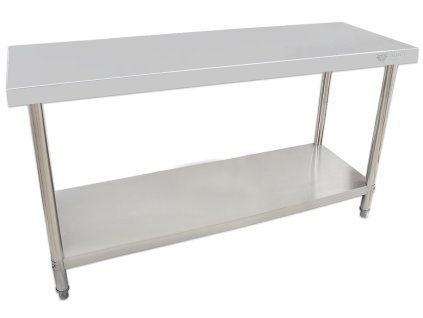 Pracovní skládací nerezový stůl s policí 1500 x 600 x 850 mm