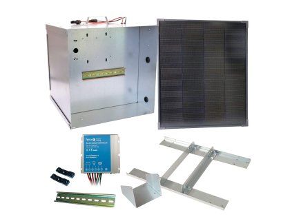 Basic sada solární ohradník Kompletní přenosná schránka + konzole a panel 40 W
