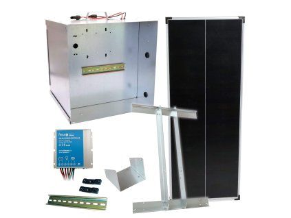 Basic sada solární ohradník Kompletní přenosná schránka + konzole a panel 100 W