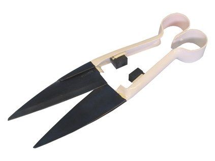 Nůžky na stříhání ovcí ruční, bílé, s dorazem, 29 cm