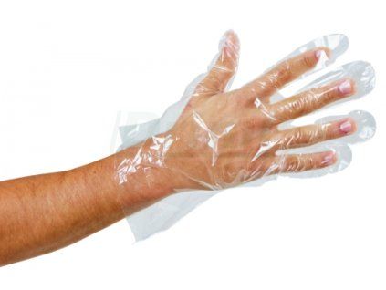 Rukavice jednorázové polyetylénové, 100 ks v balení, vel.L