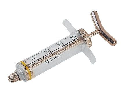 Injekční stříkačka nylon LL 20ml s kovovou rukojetí