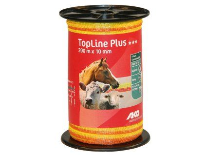 TopLine Plus páska 10mm, návin 200m, žluto oranžová