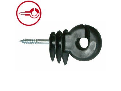 Izolátor AKO DS, velký, s průchozím vrutem 6 mm