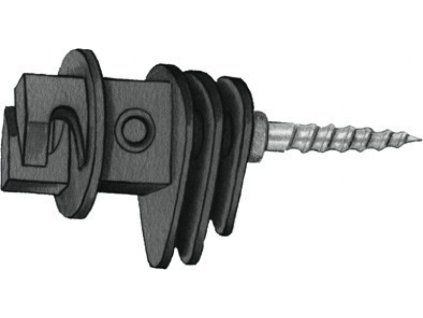 Euro izolátor pro ohradníková lana do 8 mm s vrutem 6 mm