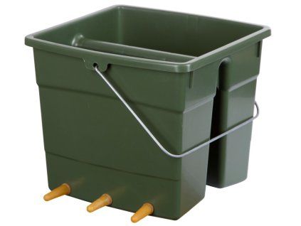 Napájecí kbelík pro jehňata 2 x 4 l, hranatý, dělený