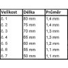 Chirurgické jehly s očky, velikost 5, 12ks