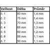 Chirurgické jehly s očky, velikost 2, 12ks