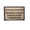 tabulka zvonek nemame
