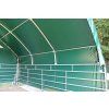 Mobilní plachtový přístřešek 6x6 m s větrací sítí a stěnami až na zem